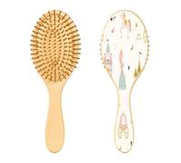 Ewusp Princess Castle Brosse à cheveux démêlante pour homme et femme Antistatique et démêlante Brosse à cheveux humides et secs pour cheveux bouclés, épais, ondulés et fins