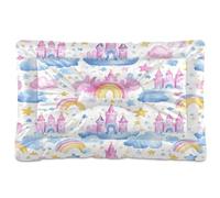 Ewusp Princess Castle Lit apaisant pour chien de petite, moyenne et grande taille - Lavable - Doux et confortable - Avec fond antidérapant - 91 x 60 x 6 cm