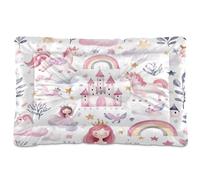 Ewusp Princess Castle Lit apaisant pour chien de petite, moyenne et grande taille - Matelas lavable doux et confortable avec fond antidérapant - 60 x 46 x 4,5 cm