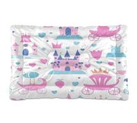 Ewusp Princess Castle Lit apaisant pour chien de petite, moyenne et grande taille - Matelas lavable doux et confortable avec fond antidérapant - 91 x 60 x 6 cm