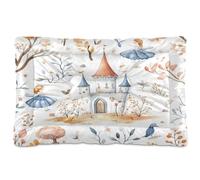 Ewusp Princess Castle Lit apaisant pour chien de petite, moyenne et grande taille - Matelas lavable doux et confortable avec fond antidérapant - 91 x 60 x 6 cm
