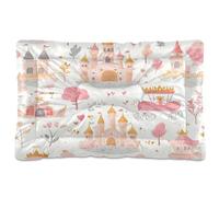 Ewusp Princess Castle Lit apaisant pour chien de petite, moyenne et grande taille - Matelas lavable doux et confortable avec fond antidérapant - 91 x 60 x 6 cm