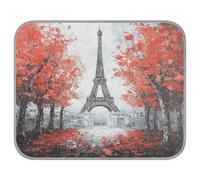 Ewusp Romantique Paris Tapis rafraîchissant pour chien 50 x 70 cm Résistant aux rayures Tapis frais en soie glacée Tapis de couchage pour chiens et chats