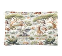 Ewusp Safari Lit apaisant pour chien de petite, moyenne et grande taille - Lavable - Tapis de sol doux et confortable avec fond antidérapant - 60 x 46 x 4,5 cm