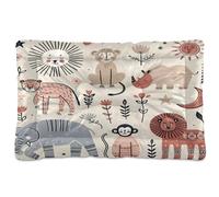 Ewusp Safari Lit apaisant pour chien de petite, moyenne et grande taille - Lavable - Tapis de sol doux et confortable avec fond antidérapant - 60 x 46 x 4,5 cm