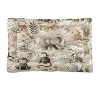 Ewusp Safari Lit apaisant pour chien de petite, moyenne et grande taille - Lavable - Tapis de sol doux et confortable avec fond antidérapant - 60 x 46 x 4,5 cm