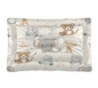 Ewusp Safari Lit apaisant pour chien de petite, moyenne et grande taille - Lavable - Tapis de sol doux et confortable avec fond antidérapant - 60 x 46 x 4,5 cm