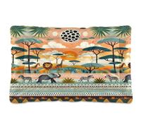 Ewusp Safari Lit apaisant pour chien de petite, moyenne et grande taille - Lavable - Tapis de sol doux et confortable avec fond antidérapant - 60 x 46 x 4,5 cm
