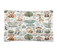 Ewusp Safari Lit apaisant pour chien de petite, moyenne et grande taille - Lavable - Tapis de sol doux et confortable avec fond antidérapant - 60 x 46 x 4,5 cm