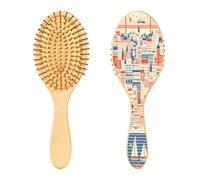 Ewusp San Francisco Brosse à cheveux démêlante pour homme et femme, antistatique, démêlante, humide et sèche pour cheveux bouclés, épais, ondulés et fins