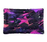 Ewusp Stars Lit apaisant coloré pour chiens de petite, moyenne et grande taille - Matelas lavable doux et confortable avec fond antidérapant - 60 x 46 x 4,5 cm
