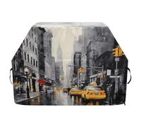 Ewusp Streets Of Paris Housse de barbecue universelle pour barbecue à gaz avec sangles réglables, résistante à la décoloration et aux UV