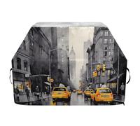 Ewusp Streets Of Paris Housse de barbecue universelle pour barbecue à gaz avec sangles réglables, résistante à la décoloration et aux UV