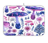Ewusp Tapis de séchage à vaisselle en forme de champignon pour comptoir de cuisine 40,6 x 45,7 cm Ultra absorbant Accessoires de cuisine à usages multiples