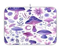 Ewusp Tapis de séchage à vaisselle en forme de champignon pour comptoir de cuisine 40,6 x 45,7 cm Ultra absorbant Accessoires de cuisine à usages multiples
