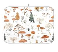 Ewusp Tapis de séchage à vaisselle en forme de champignon pour comptoir de cuisine 45,7 x 60,9 cm Ultra absorbant Accessoires de cuisine à usages multiples