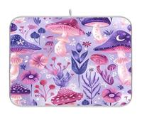 Ewusp Tapis de séchage à vaisselle en forme de champignon pour comptoir de cuisine 45,7 x 60,9 cm Ultra absorbant Accessoires de cuisine à usages multiples