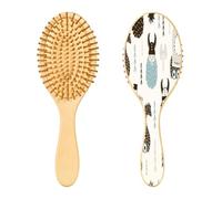 Ewusp Viking Brosse à cheveux démêlante pour homme et femme - Antistatique et démêlante - Brosse à cheveux humides et secs pour types de cheveux bouclés, épais, ondulés et fins