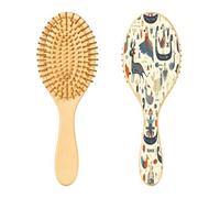 Ewusp Viking Brosse à cheveux démêlante pour homme et femme - Antistatique et démêlante - Brosse à cheveux humides et secs pour types de cheveux bouclés, épais, ondulés et fins