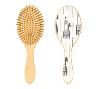 Ewusp Viking Ships Brosse à cheveux démêlante pour homme et femme - Antistatique et démêlante - Brosse à cheveux humides et secs pour types de cheveux bouclés, épais, ondulés et fins