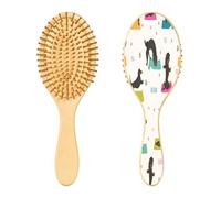 Ewusp Yoga Brosse à cheveux démêlante pour chiens et femmes - Antistatique et démêlante - Brosse à cheveux humides et secs pour types de cheveux bouclés, épais, ondulés et fins