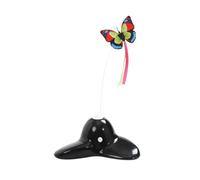 EWUYKMC Pet Cat Toy Butterfly Flying Electric Teasing Cat Toy Butterfly Teasing Cat Rod Teasing Cat Stick(Black)