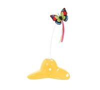 EWUYKMC Pet Cat Toy Butterfly Flying Electric Teasing Cat Toy Butterfly Teasing Cat Rod Teasing Cat Stick(Yellow)