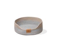 EWUYKMC Straw Cat Basket with Mat, Woven Cat Sleeping Place, Woven Cat Nest, Cat Scratching Board, 40cm Nest