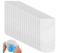 Ewwtrey 20 Pcs Chaussette Piscine, Chaussettes Piscines, Chaussette Panier pour Skimmer pour Piscine, Chaussette en Nylon à Mailles Fines pour piscines, retiennent débris et Feuilles (Blanches)