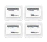 Ewxdghy Adaptateur de Carte mémoire PSV 4 pièces, Adaptateur de Carte de Stockage Micro pour 1000 2000 et PS TV, SD2Vita Version 5.0 avec boîte Transparente, Vitesse de Chargement Plus