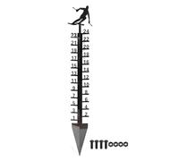 Ewxdghy Bâton de Mesure de jauge de Neige de 24 Pouces, règle à Neige en métal, mesureur de Neige d'hiver à échelle précise avec Construction en Acier Inoxydable, jauge de Mesure des (Noire)