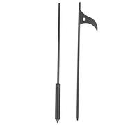 Ewxdghy Tisonnier de Fosse de 40 Pouces, bâton de tisonnier de cheminée extérieure, tisonnier de feu de Camp en Acier Amovible pour poêle à Bois et Utilisation en intérieur, Outil de