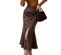 EWYRJYH Jupe Sirène Midi Taille Haute Femme,Jupe Crayon Longue
