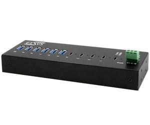 EX-12280HMS Hub métallique USB 3.2 Gen 2 10 Ports, avec 4 connecteurs C et 6 connecteurs A