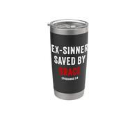 Ex-Sinner Saved by Grace - Ephesians 2:8 Faith Bible Verse Gobelet isotherme en acier inoxydable double paroi