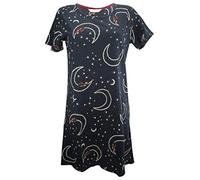 Ex-Store Nuisette en jersey de coton pour femme Motif lune et ours - Bleu - 36