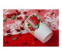 EX.TRA. Lot de 8 verres en papier compostables Noël Lucky Christmas 250 cc