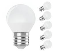 EX UP Ampoule LED Petites Globe Forme E27 6W, G45 Blanc Chaud 3000K Bulb Économie D'énergie, 550 Lumen Équivalent 40W Incandescence, Culot à vis Edison Classic, Non Variable Lot de 6