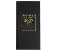 EXACOMPTA - 1 Agenda Banquier Large Euro et Cents Journalier - 2 volume - Format 17,5 x 28 cm - Janvier 2027 à Décembre 2027