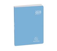 EXACOMPTA - 1 Agenda Journalier Forum Soft Harmony - Visuel Bleu Pastel - Format 12 x 17 cm - Août 2026 à Juillet 2027