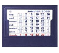 EXACOMPTA - 1 Calendrier Mensuel Chevalet de Bureau - Janvier 2026 à Décembre 2026 - Format : 13,5 x 10,5 cm - 3 Coloris Aléatoires
