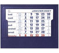 EXACOMPTA - 1 Calendrier Mensuel Chevalet de Bureau - Janvier 2027 à Décembre 2027 - Format : 13,5 x 10,5 cm - 3 Coloris Aléatoires