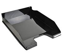 Exacompta Corbeille à courrier Combo Midi 113214D – format A4+ 34×25×6,5 cm 500 feuilles Noir glossy