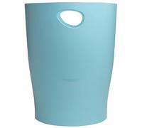 Exacompta Corbeille à papier Ecobin Skandi Grande capacité 15 L avec poignées Bleu glacé