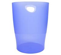 Exacompta Corbeille à papier ECOBIN Linicolor bleu glacé transparent 26 x 26 x 33,5 cm