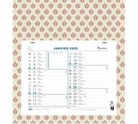 EXACOMPTA - 1 Plaque Calendrier Mensuel à Feuillets Papier - 27,5 x 30,5 cm - Janvier 2025 à Décembre 2025-2 Coloris Disponibles