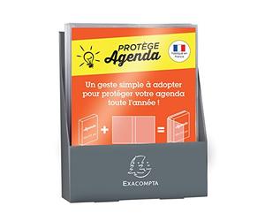 EXACOMPTA - 1 protège agendas en plastique transparent pour format journalier 12x17 cm