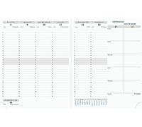 EXACOMPTA - 1 Recharge Pour Agenda Semainier Horizon 22 - Janvier 2027 à Décembre 2027 - Format 18,5 x 22,5 cm