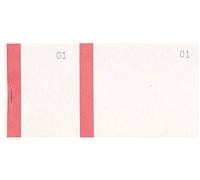 Exacompta - Paquet 10 blocs vendeurs 96304E - 100 f. n°1-100, 2 coupons dét., 6,6x13,5 cm - Rouge