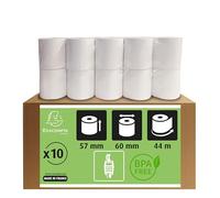Exacompta Bobines thermiques Réf. 43347E – boîte de 10, 57 mm x Ø60 mm, 44 m, sans Phénol